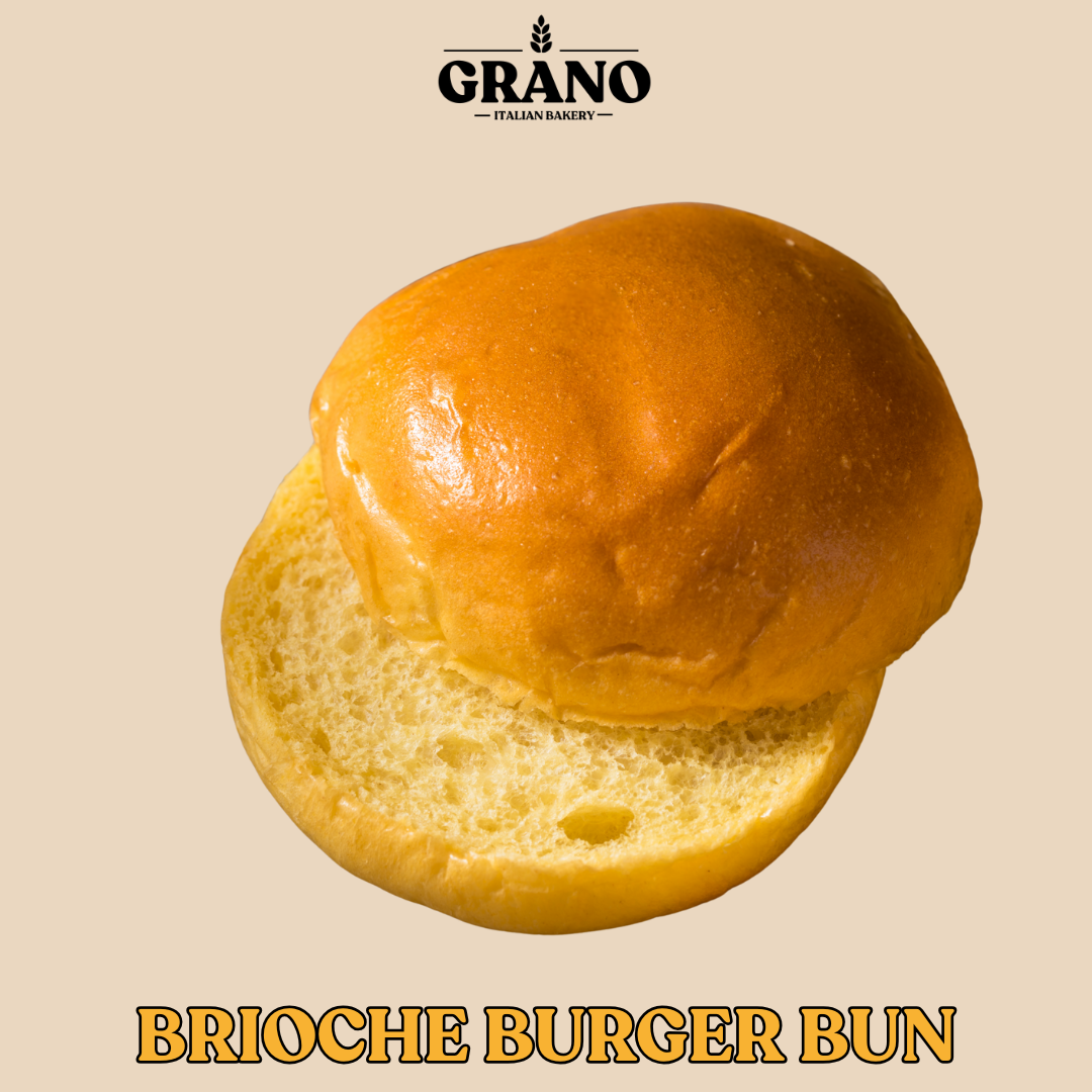Brioche Burger Bun ขนาด 10.5 ซม. สำหรับเบอร์เกอร์พรีเมียมจาก GRANO Italian Bakery