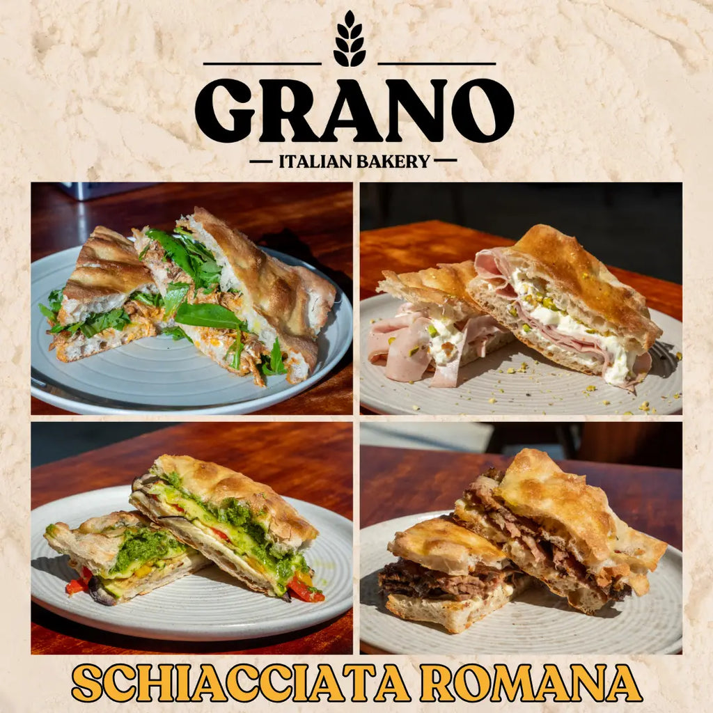 Schiacciata Romana (Roman Focaccia) GranoItalianBakery  Focaccia