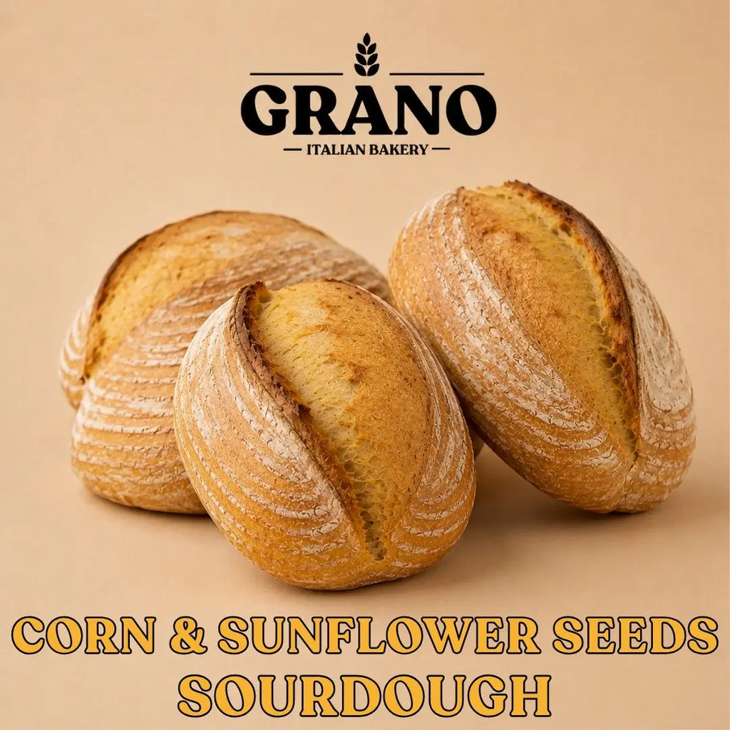 Sourdough Corn & Sunflower Seeds Bread Loaf (600g before baking) GranoItalianBakery 
